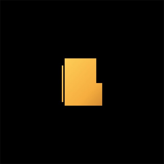 Initial l logo design abstract icon