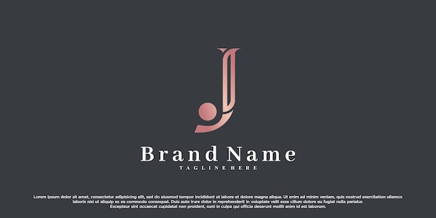 Initial latter j logo design with creative concept Premium Vector