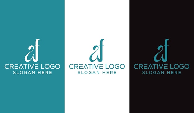 Initial Letter AF Logo Design Monogram Creative Modern Sign Symbol Icon