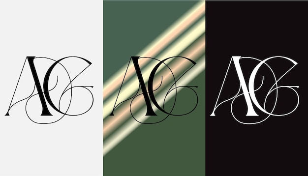 초기 문자 AG 로고 디자인 크리에이티브 모던 심볼 아이콘 모노그램