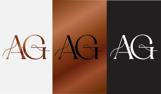 Initial letter AG logo design creative modern symbol icon monogram