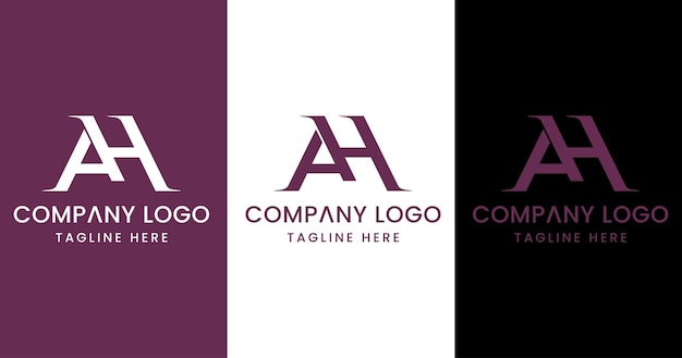 Vector initial letter ah logo design outstanding creative modern symbol sign