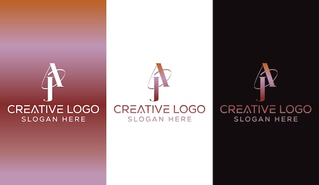 Первоначальная буква AJ Logo Design Monogram Creative Modern Sign Symbol Icon