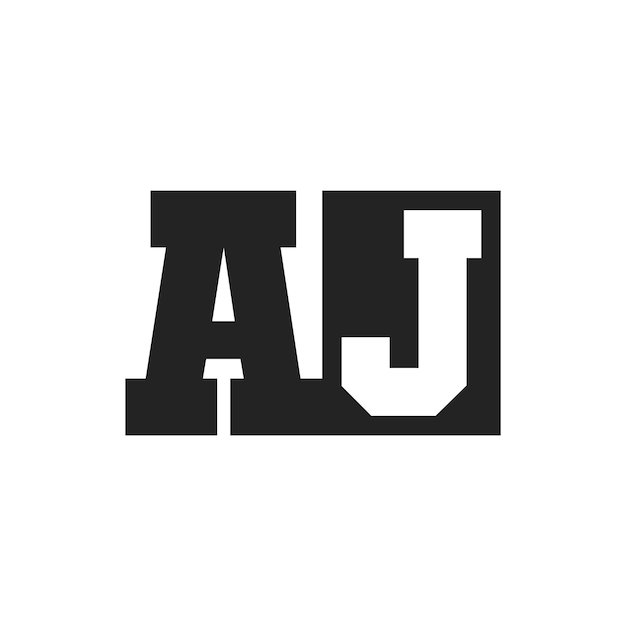 アイニシャルレター AJ ロゴデザインテンプレート AJ ロゴ