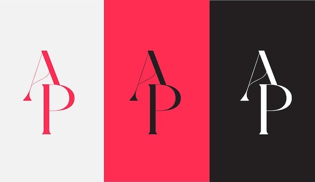 Initial letter AP logo design creative modern symbol icon monogram