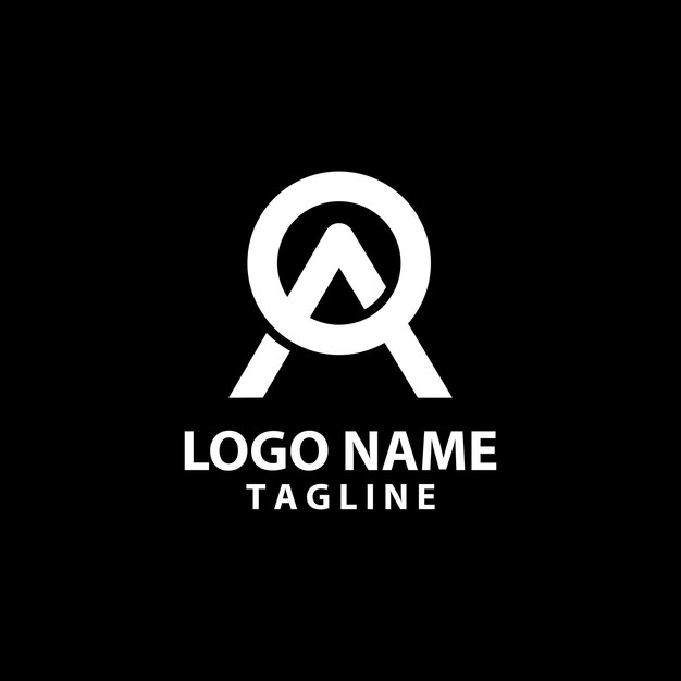 アイニシャル・レター (AQ) のロゴデザインのベクトル