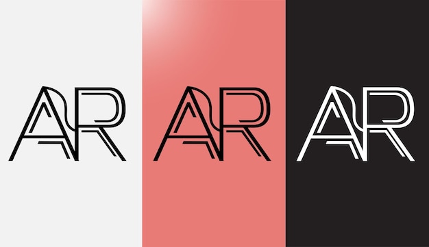 Initial letter AR logo design creative modern symbol icon monogram