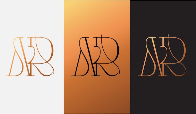Первоначальная буква AR дизайн логотипа креативный современный символ иконка монограмма