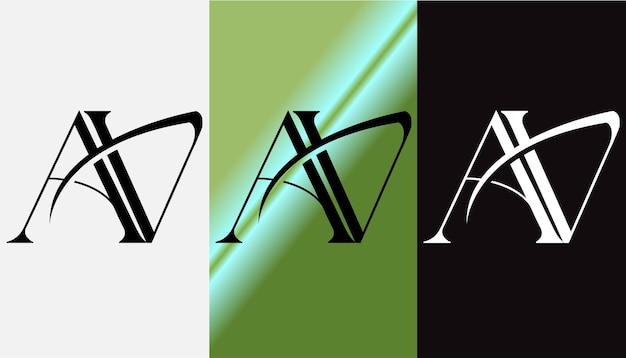 Initial letter av logo design creative modern symbol icon monogram