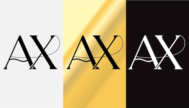 Initial letter ax logo design creative modern symbol icon monogram