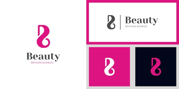 Lettera iniziale b per il logo del parrucchiere di bellezza icon design semplice astratto lettere b modello di logo di identità