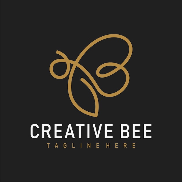 Initial letter B bee logo design Bee Logo Template