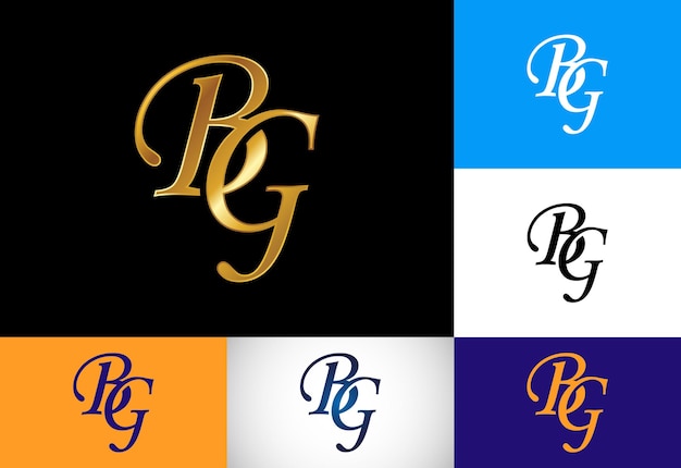 Initial Letter B G Logo Design Vector Graphic Alphabet Symbol For Corporate Business Identity