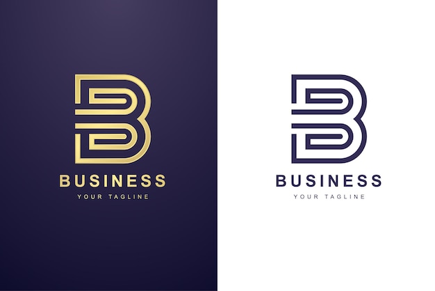 Initial letter b logo for business or media company