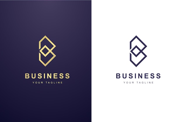 Vector initial letter b logo for business or media company.