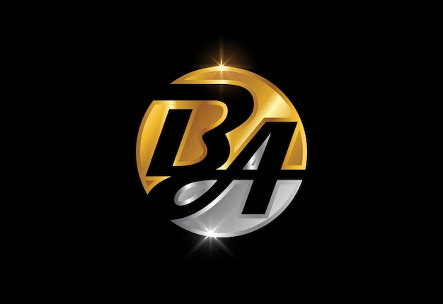 Initial Letter B A Logo Design Vector. Graphic Alphabet Symbol For Corporate Business Identity