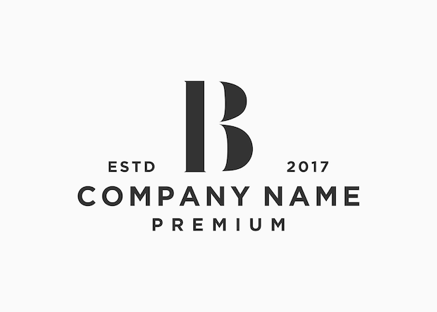 initial letter b logo design vector illustration template