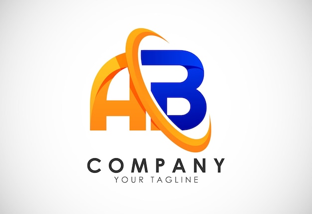 Initial Letter A B Logo Design Vector Template Graphic Alphabet Symbol For Corporate Business Identity