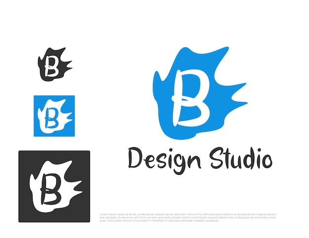 Initial letter b logo design