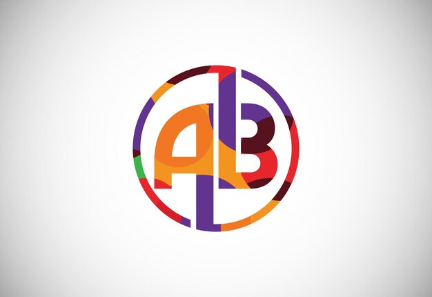 Первоначальная буква AB Low Poly Logo Design Vector Template Графический символ алфавита для фирменного стиля