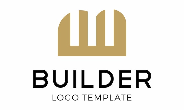 Initial letter b property apartment building with simple layer logo design