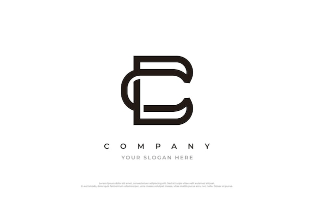 Initial Letter BC or CB Monogram Logo Design Vector Template