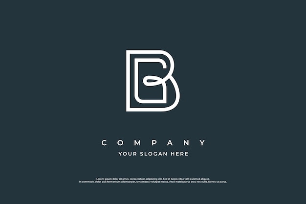 Initial Letter BG Logo or GB Logo Design Vector