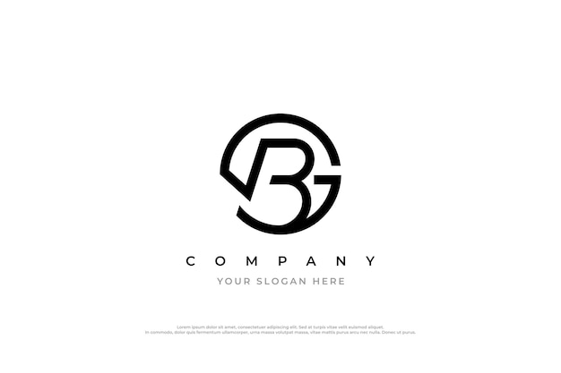 Вектор Дизайн логотипа с начальной буквой bg или монограммой gb