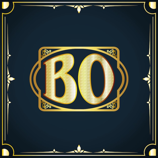 Initial letter BO royal luxury logo template