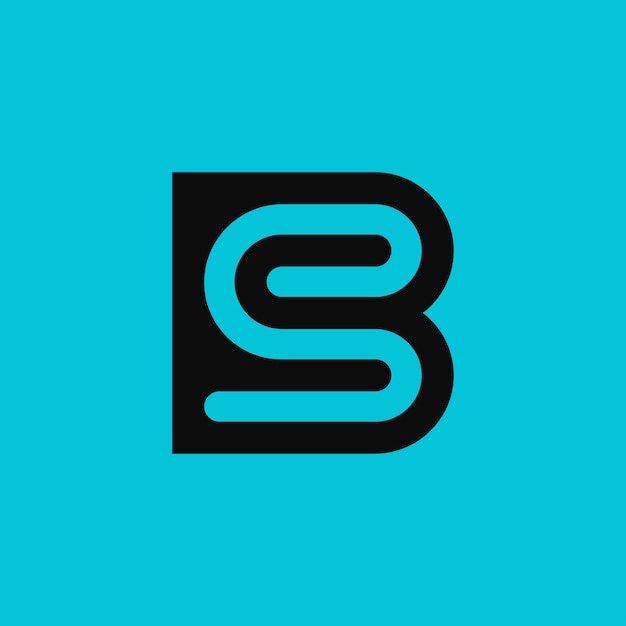 initial letter BS or SB modern logo