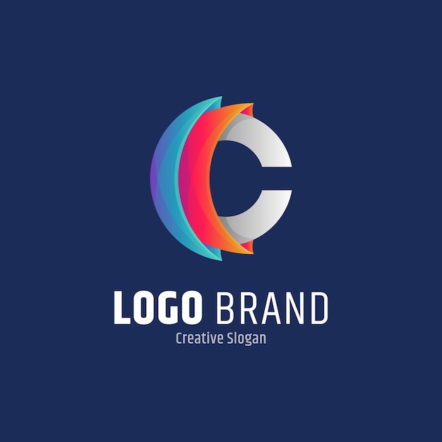 Initial letter c abstract logo design template