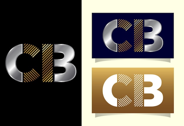벡터 기업 비즈니스에 대 한 초기 편지 cb 로고 디자인 벡터 템플릿 그래픽 알파벳 기호