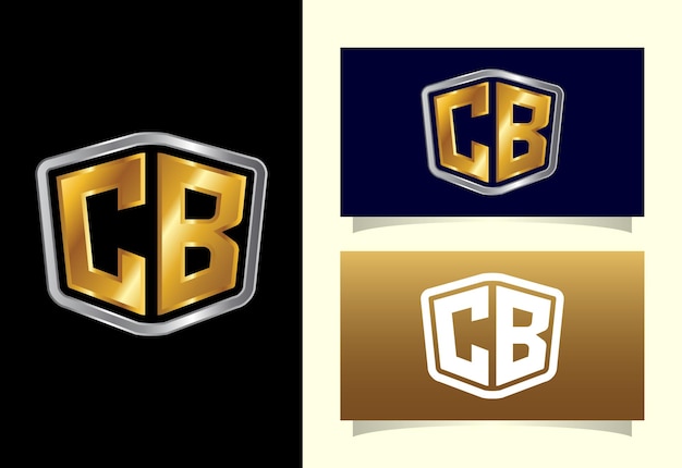 Вектор Первоначальная буква cb logo design vector template графический символ алфавита для корпоративного бизнеса