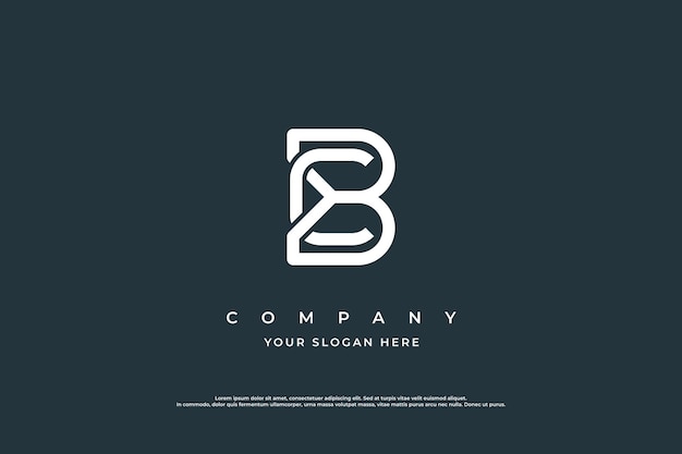 Initial Letter CB or BC Logo Design Vector Template