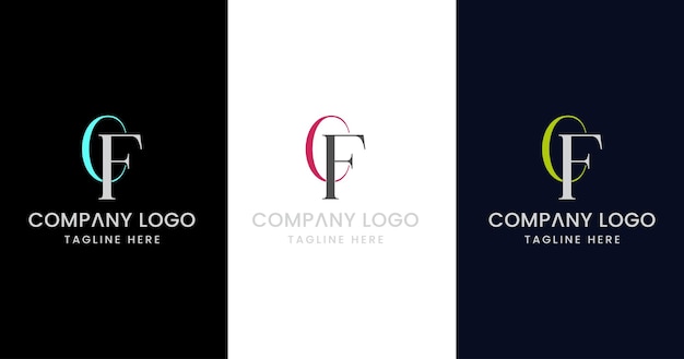 Initial Letter CF Logo Design Outstanding Creative Modern Symbol Sign