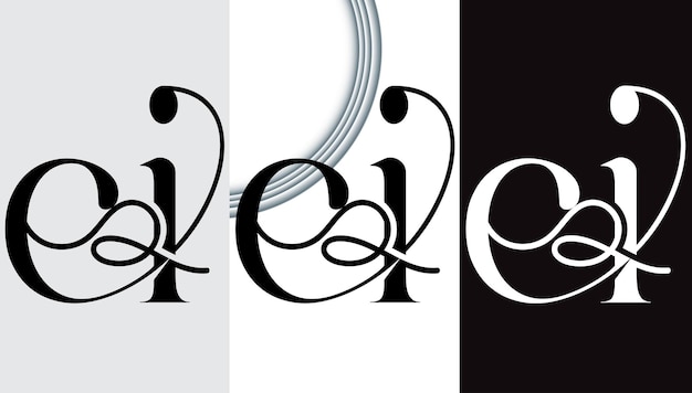 initial letter ci logo design creative modern symbol icon monogram