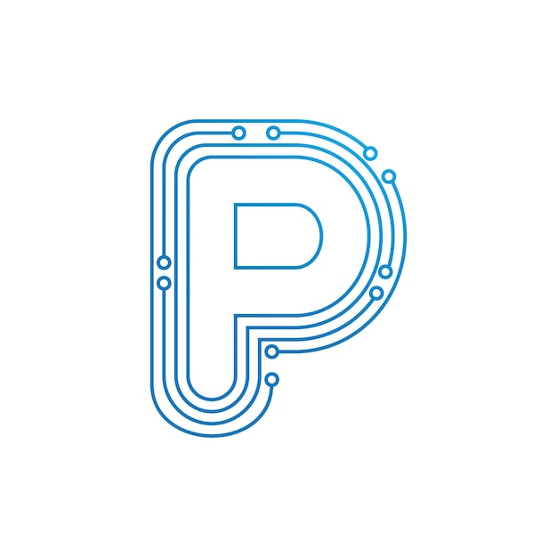 Vector initial letter circuit