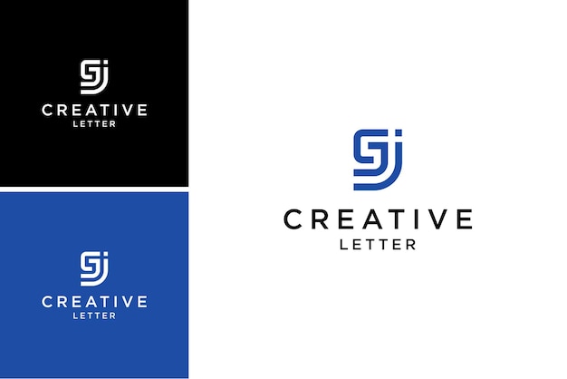 initial letter CJJ logo design vector