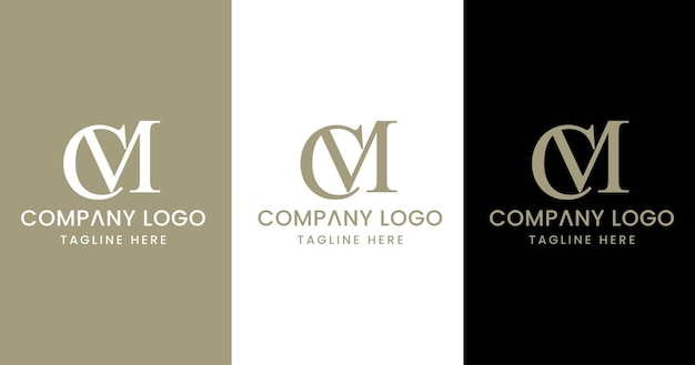Первоначальная буква CM Logo Design Выдающийся творческий современный символический знак