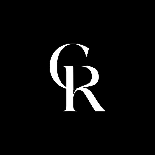 Первоначальная буква CR Дизайн логотипа Выдающийся творческий современный символ