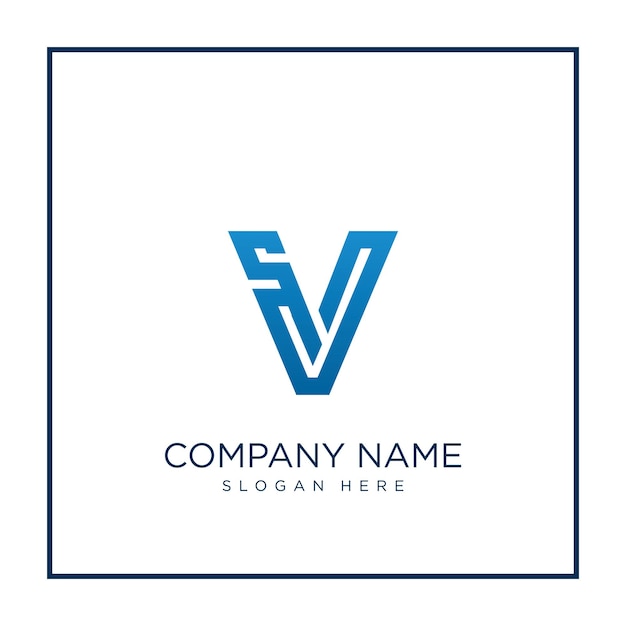 Initial Letter Design Template Volt 8