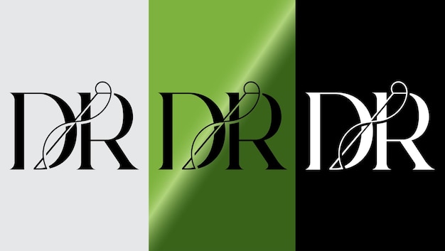 Initial letter DR logo design creative modern symbol icon monogram