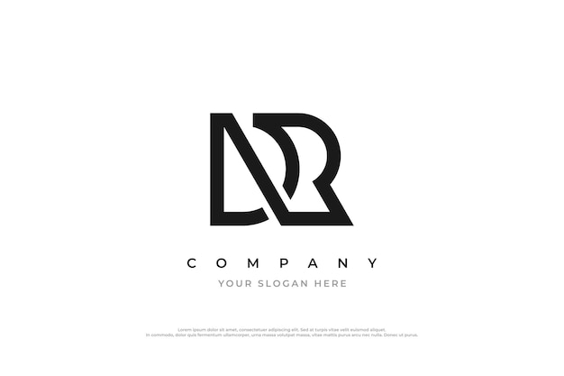 Initial Letter DR Logo Design Vector