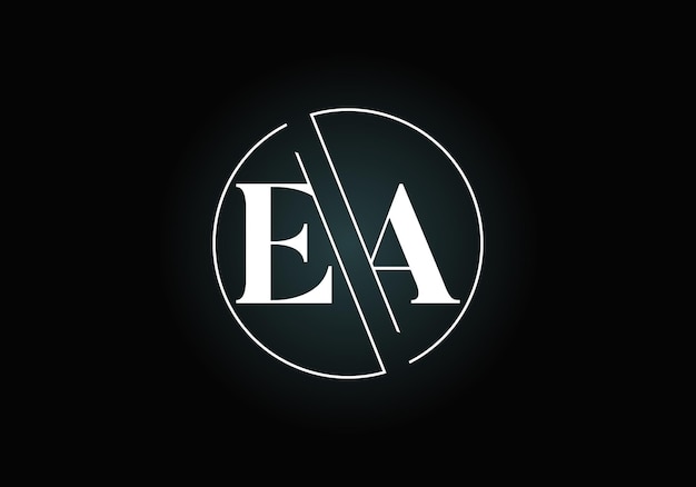 Вектор Буквица ea дизайн логотипа векторной графики символ алфавита для фирменного стиля бизнеса