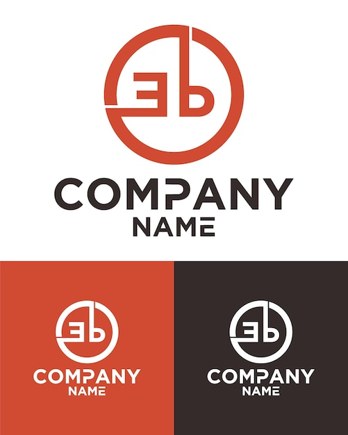 Initial letter e b logo vector design template