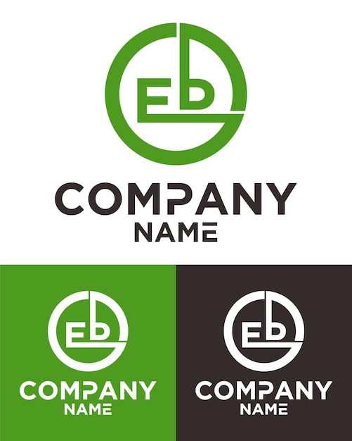 Initial letter e b logo vector design template