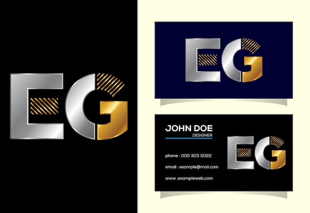 Initial Letter E G Logo Design Vector. Graphic Alphabet Symbol For Corporate Business Identity