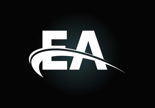 Буквица EA дизайн логотипа векторной графики символ алфавита для фирменного стиля бизнеса