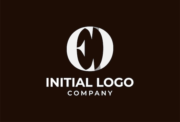 Lettera iniziale eo o oe logo design illustrazione vettoriale