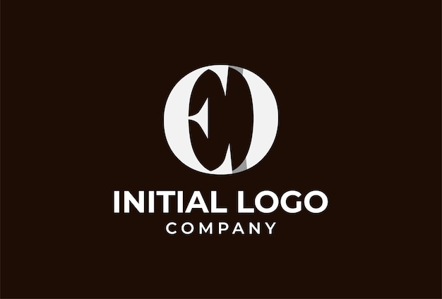 Initial letter eo or oe logo design vector illustration